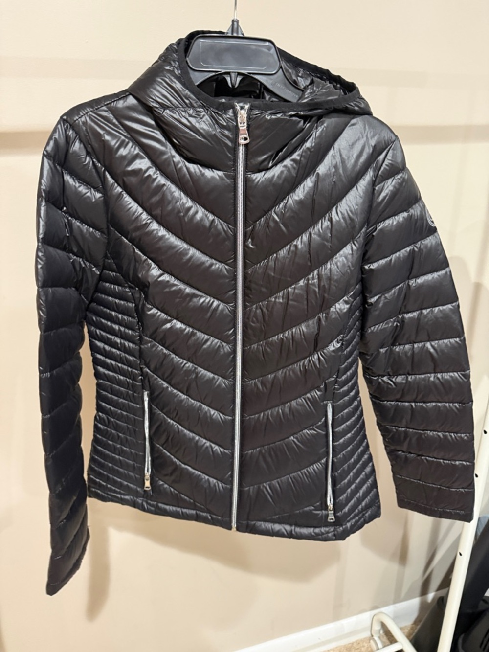Calvin Klein Black Quilted Hooded Puffer Jacket